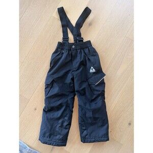 Youth Boys Girls XS 5-6 GERRY Black Insulated Cargo Snow Ski Pants Bibs